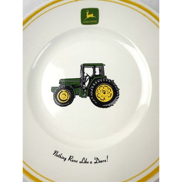 John Deere Tractor 9" Salad Plates “Nothing Runs Like a Deere!" Gibson SET OF 2 - Picture 6 of 12